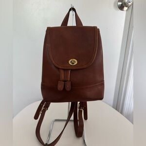 Coach Vintage Brown Leather Backpack